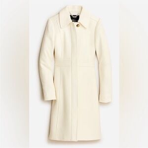 J Crew NWT Lady Day Coat size 14 White 3M Thinsulate J. Crew Long Pea Coat Fit